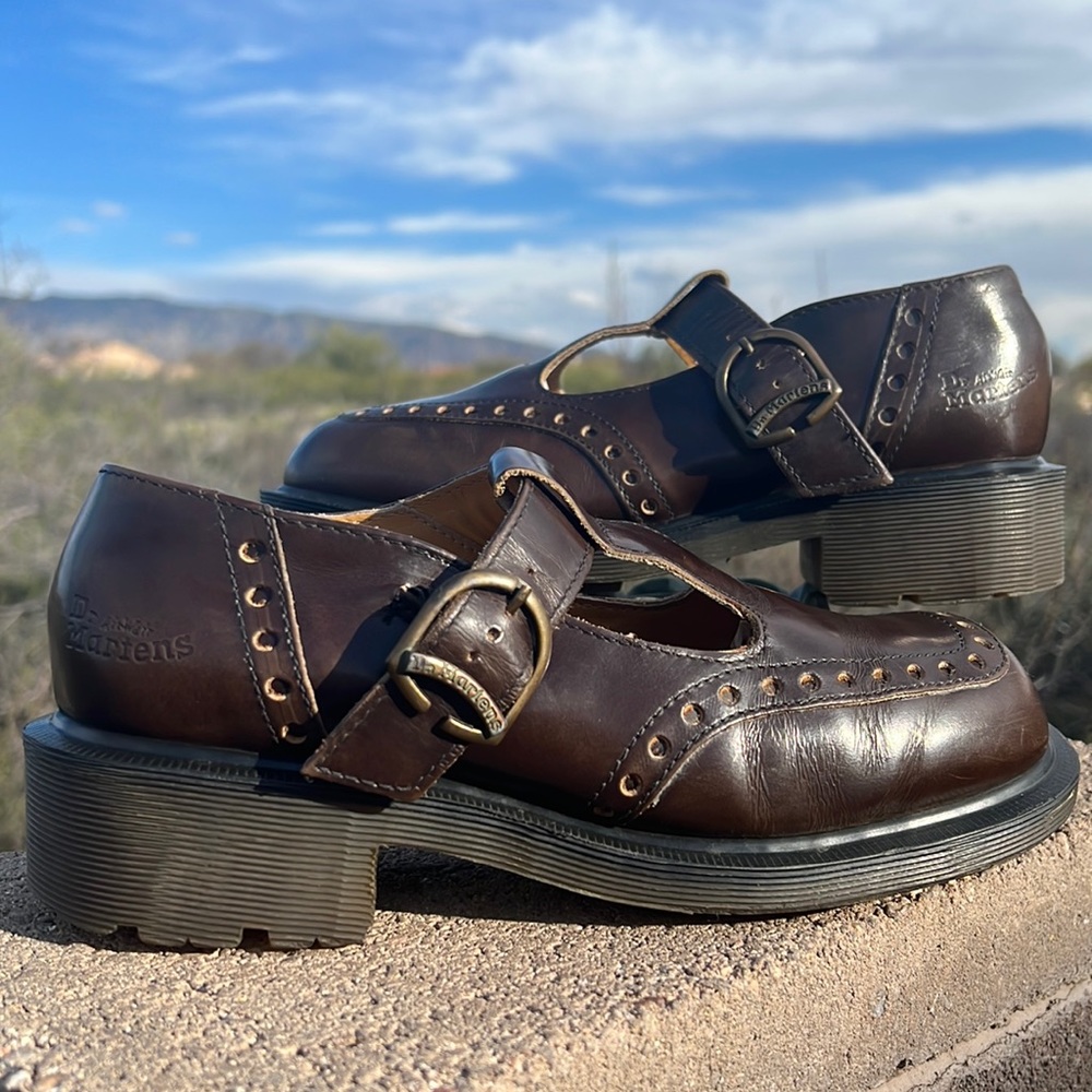 Dr. Martens Brown Leather Flats
